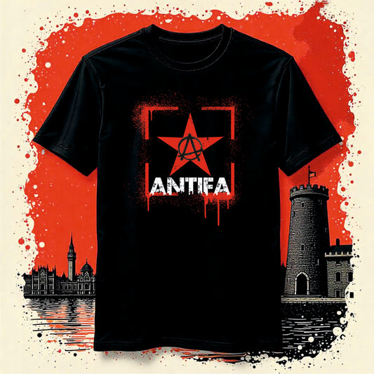 T-Shirt Jack & Jones "ANTIFA" bedruckt mittels hochwertigem Siebdruck