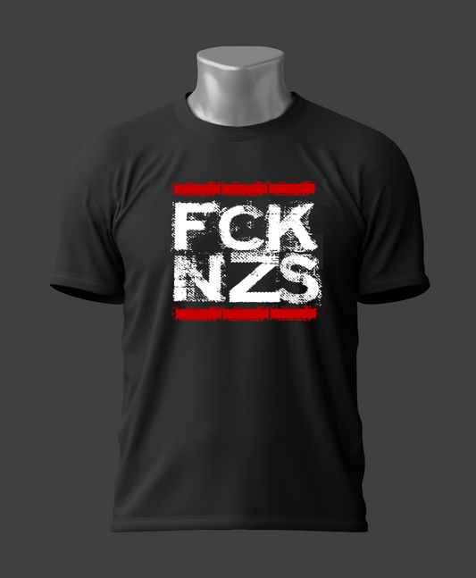 T-Shirt "FCK NZS" bedruckt mittels hochwertigem Siebdruck