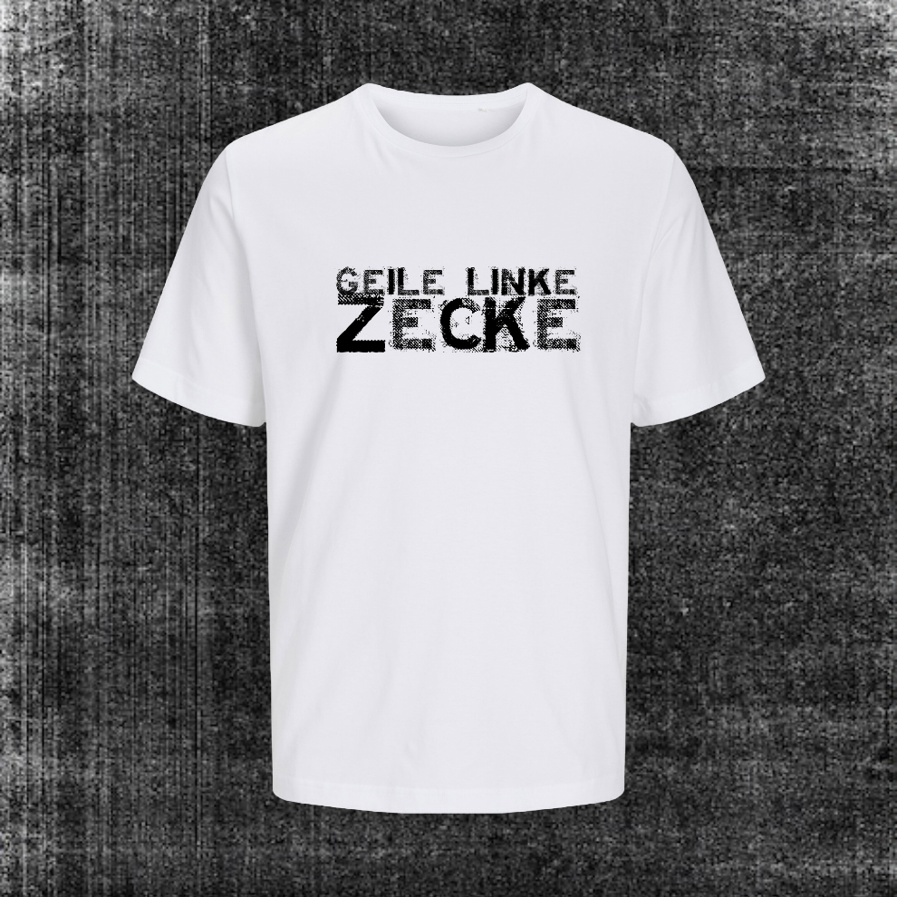 T-Shirt Jack & Jones "Geile linke Zecke" bedruckt mittels hochwertigem Siebdruck