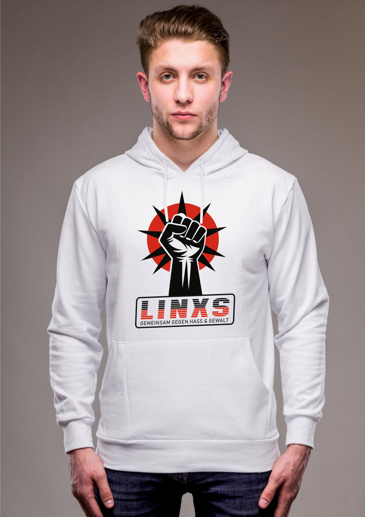 Hoddie Jack & Jones "LINXS" bedruckt mittels hochwertigem Siebdruck