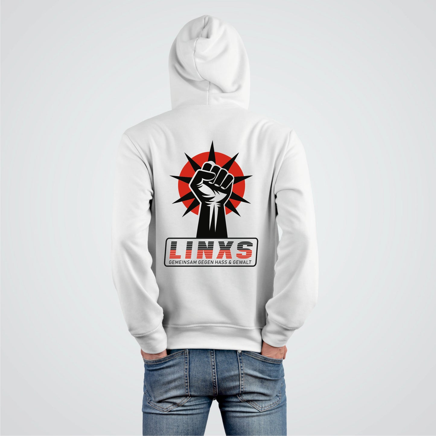 Hoddie Jack & Jones "LINXS" bedruckt mittels hochwertigem Siebdruck