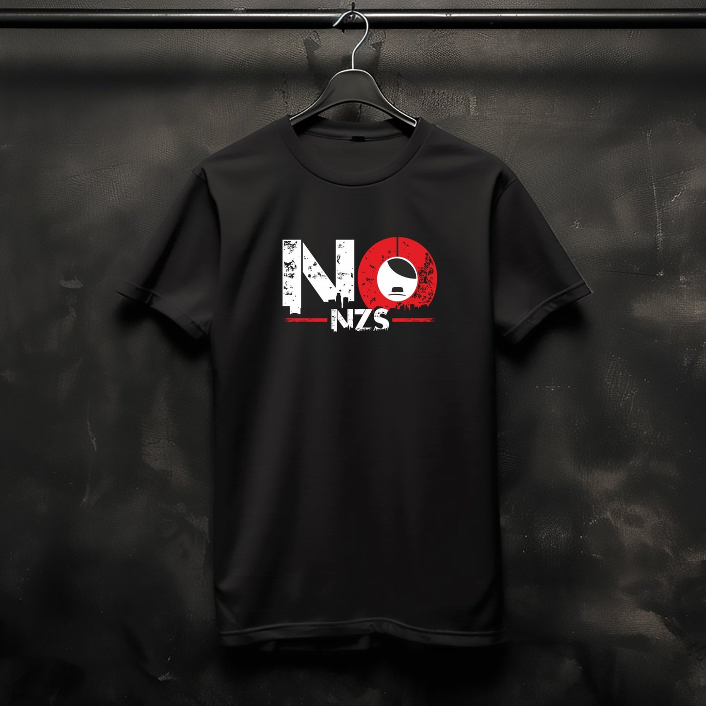 T-Shirt "NO NZS" bedruckt mittels hochwertigem Siebdruck