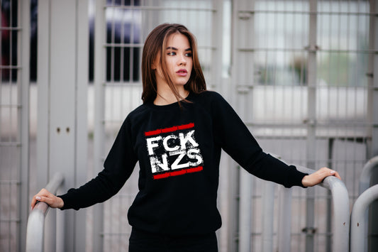 Sweater "FCK NZS" bedruckt mittels hochwertigem Siebdruck