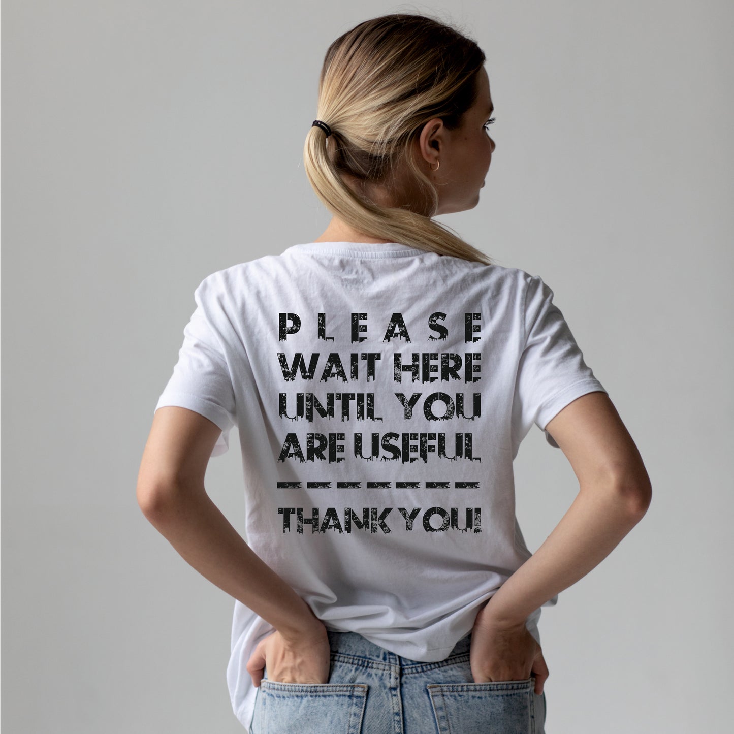 T-Shirt Jack & Jones "Wait here..." bedruckt mittels hochwertigem Siebdruck